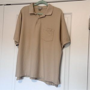 L.L. Bean Men’s polo, tan, size XXL
